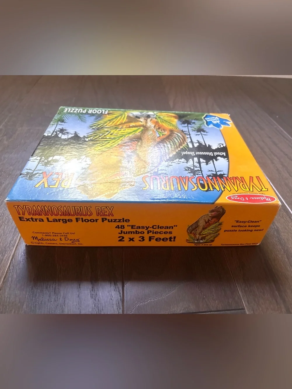 Melissa & Doug- Tyrannosaurus Rex Dinosaur Floor Puzzle- 48 Pc- Approx 2 x 3 Ft
